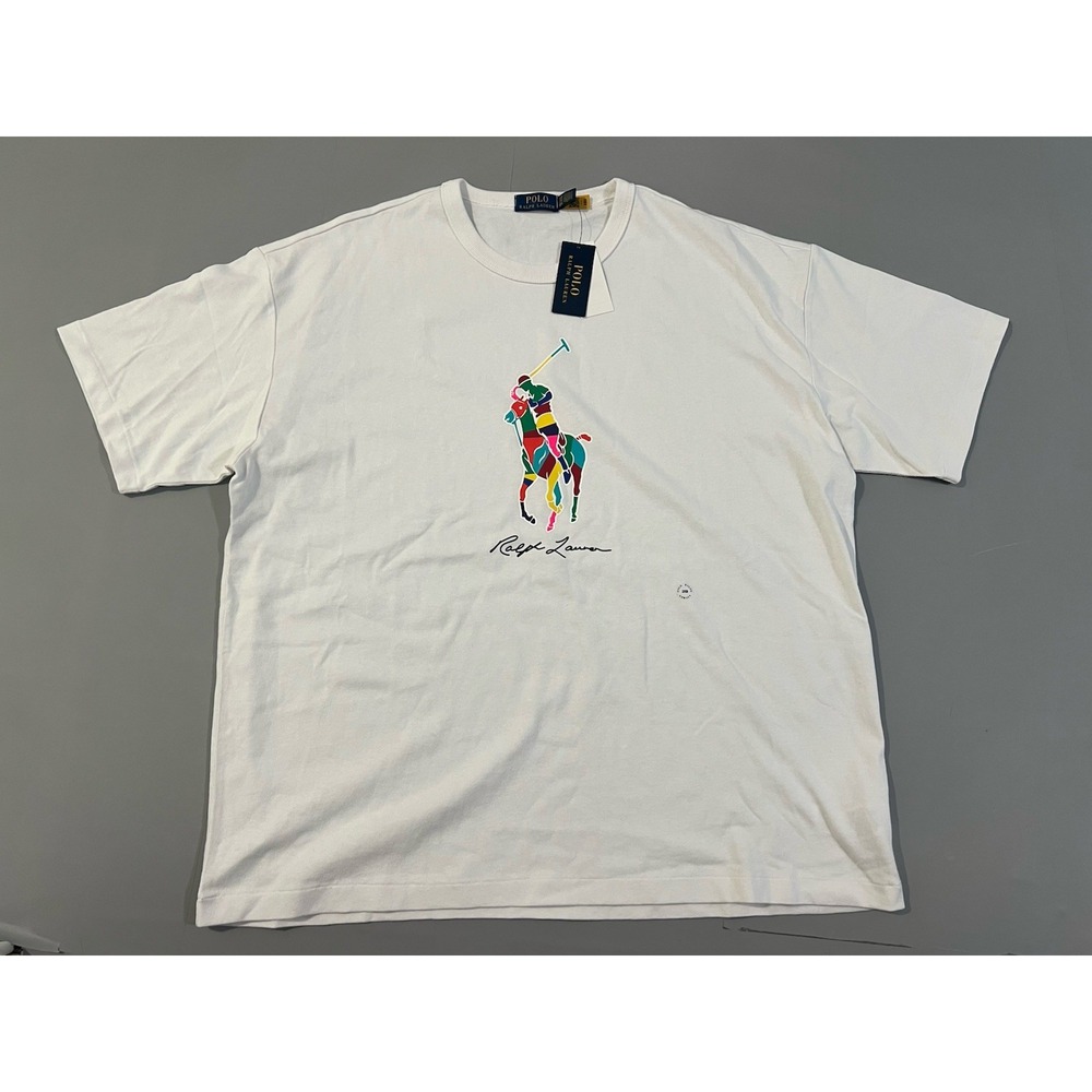 Polo‎ Ralph Lauren Big Pony  Colorblock T Shirt Size 2XB Multicolor NWT
